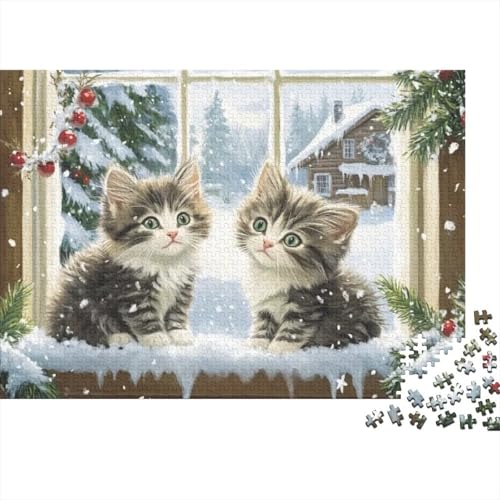 Cat 1000-teilige Puzzles Für Erwachsene Puzzles 1000 Teile Einzigartige Heimdekoration Und Geschenke 1000 Puzzles Für Erwachsene Spielzeug Und Spiele 1000pcs (75x50cm) von KHHKJBVCE