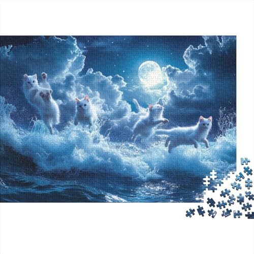 Cat 1000-teiliges Puzzle Für Erwachsene, 1000-teiliges Puzzle Für Heimdekoration, 1000-teiliges Puzzle, Spielzeug Und Spiele 1000pcs (75x50cm) von KHHKJBVCE