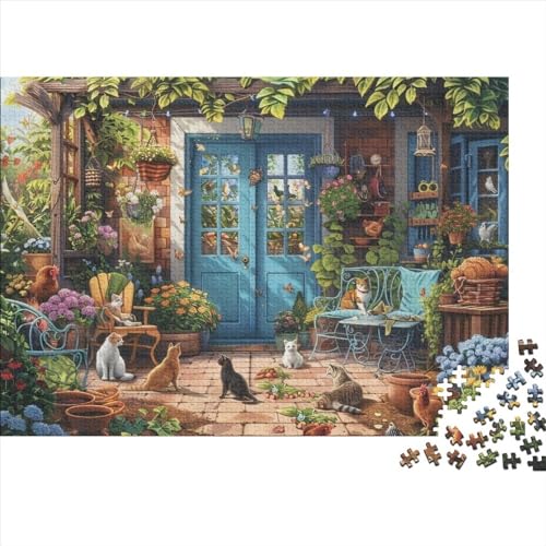 Cats and Dogs Puzzle 500 Teile Erwachsenenpuzzle Kunstpuzzle 500 Teile Puzzle 500 Teile Anspruchsvolles Puzzle Geeignet Für Kinder Ab 12 Jahren 500pcs (52x38cm) von KHHKJBVCE