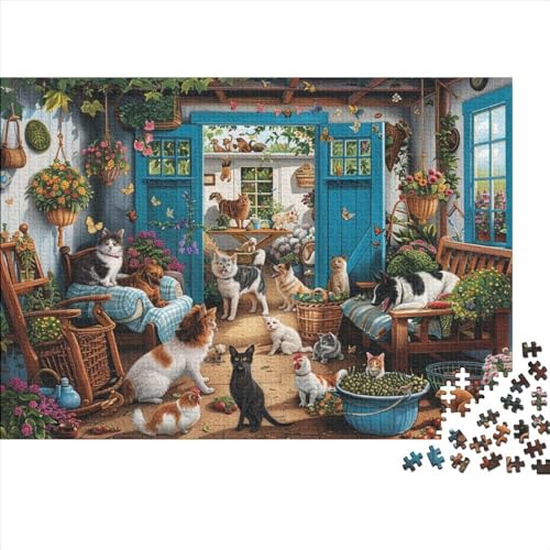 Cats and Dogs Puzzle 500 Teile Erwachsenenpuzzles Erwachsenenpuzzles 500 Teile Puzzles Holzpuzzles Anspruchsvolles Puzzle Geeignet Für Kinder Ab 12 Jahren 500pcs (52x38cm) von KHHKJBVCE