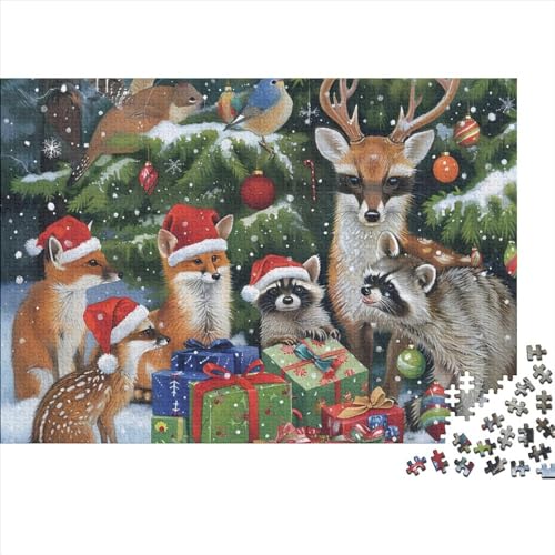 Christmas Animals 1000-teiliges Puzzle Für Erwachsene, Puzzle Für Erwachsene, 1000-teiliges Puzzle, 1000-teiliges Puzzle, 1000 Teile, Lindert Stress in Der Familie. Geeignet Für Kinder Ab 12 Jahren 10 von KHHKJBVCE