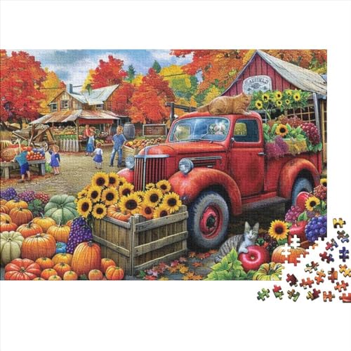 Colorful Farmers Market Puzzle für Erwachsene, Puzzle mit 1000 Teilen, künstlerisches Puzzle, 1000 Teile, Holzpuzzle, anspruchsvolles Puzzle, geeignet für Kinder ab 12 Jahren, 1000 Teile (75 x 50 cm) von KHHKJBVCE