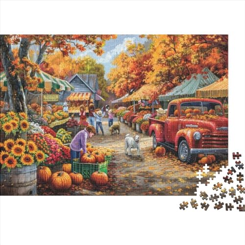Colorful Farmers Market Puzzle für Erwachsene Puzzle 1000 Teile Künstlerisches Puzzle 1000 Teile Puzzle 1000 Teile Kunstdekoration Geeignet Für Kinder Über 12 Jahre 1000 Stück (75 x 50 cm) von KHHKJBVCE