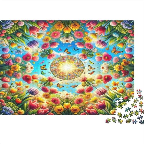 Colorful Flowers Puzzle 1000 Teile Puzzle Für Erwachsene Kunstpuzzle 1000 Teile Puzzles 1000 Teile Einzigartige Denksportaufgabe Geeignet Für Kinder Ab 12 Jahren 1000pcs (75x50cm) von KHHKJBVCE