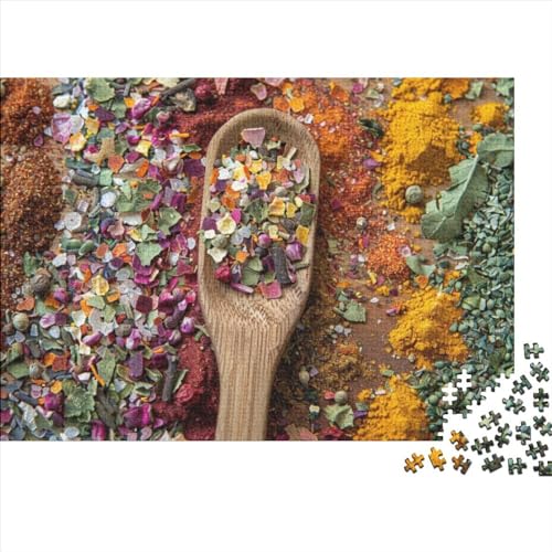 Colorful Spices Puzzle für Erwachsene Puzzle mit 1000 Teilen künstlerisches Puzzle 1000 Teile Puzzle 1000 Teile Jedes Stück ist einzigartig geeignet für Kinder über 12 Jahre 1000 Teile (75 x 50 cm) von KHHKJBVCE