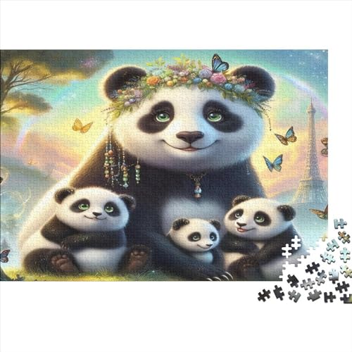 Cute Giant Panda 1000-teiliges Puzzle Für Erwachsene, Kunstpuzzle, 1000-teiliges Puzzle, 1000-teiliges Puzzle, Heimdekoration, Geeignet Für Kinder Ab 12 Jahren 1000pcs (75x50cm) von KHHKJBVCE