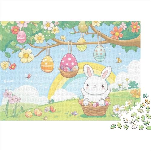 Cute Tree with Easter Eggs Puzzles Für Erwachsene 1000 1000-teilige Puzzles Impossible Puzzle 1000-teilige Puzzles Spielzeug Und Spiele 1000pcs (75x50cm) von KHHKJBVCE