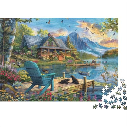 Dock Dog Puzzle für Erwachsene Puzzle 1000 Teile Kunstpuzzle 1000 Teile Puzzle 1000 Teile Puzzle Familienspiel Puzzle Geeignet Für Kinder Über 12 Jahre 1000 Teile (75 x 50 cm von KHHKJBVCE