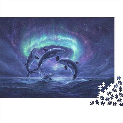 Dolphin 1000-teilige Puzzles Für Erwachsene 1000-teilige Puzzles Zum Stressabbau 1000-teilige Puzzles Spielzeug Und Spiele 1000pcs (75x50cm) von KHHKJBVCE