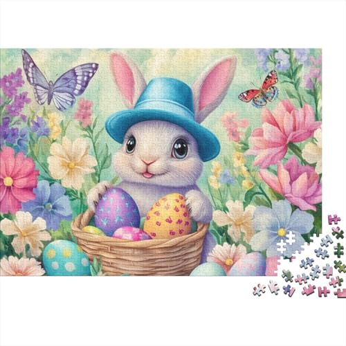 Easter Bunny Puzzles Für Erwachsene, 1000 Puzzles, 1000 Teile, Herausfordernde Puzzles Für Erwachsene, 1000 Teile, Spielzeug Und Spiele 1000pcs (75x50cm) von KHHKJBVCE