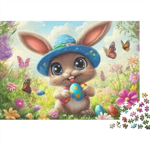 Easter Bunny Puzzles Für Erwachsene, 1000 Puzzles, 1000 Teile, Herausfordernde Puzzles Für Erwachsene, 1000 Teile, Spielzeug Und Spiele 1000pcs (75x50cm) von KHHKJBVCE