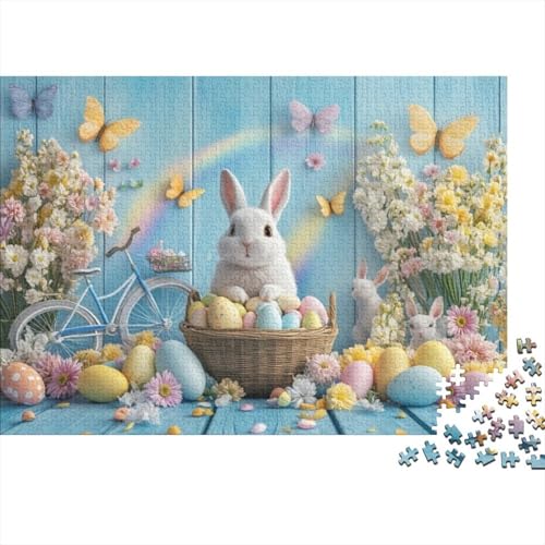 Easter Bunny Puzzles Für Erwachsene 1000 1000-teilige Puzzles Einzigartige Heimdekoration Und Geschenke 1000-teilige Puzzles Für Erwachsene Und Kinder Ab 12 Jahren 1000pcs (75x50cm) von KHHKJBVCE