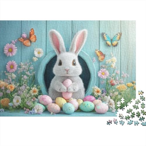 Easter Bunny Puzzles Für Erwachsene 1000 1000-teilige Puzzles Einzigartige Heimdekoration Und Geschenke 1000-teilige Puzzles Für Erwachsene Und Kinder Ab 12 Jahren 1000pcs (75x50cm) von KHHKJBVCE