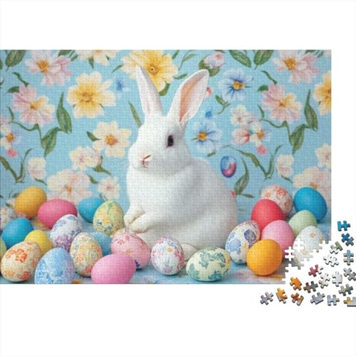 Easter Bunny Puzzles Für Erwachsene 1000 1000-teilige Puzzles Impossible Puzzle 1000-teilige Puzzles Spielzeug Und Spiele 1000pcs (75x50cm) von KHHKJBVCE
