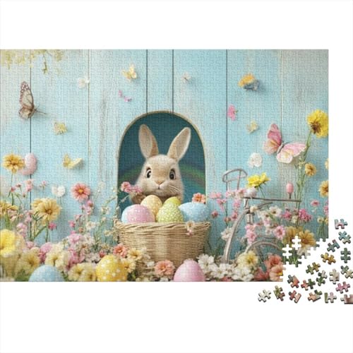 Easter Bunny Puzzles Für Erwachsene 1000 1000-teilige Puzzles Stressabbauende Puzzles 1000-teilige Puzzles Für Erwachsene Und Kinder Ab 12 Jahren 1000pcs (75x50cm) von KHHKJBVCE