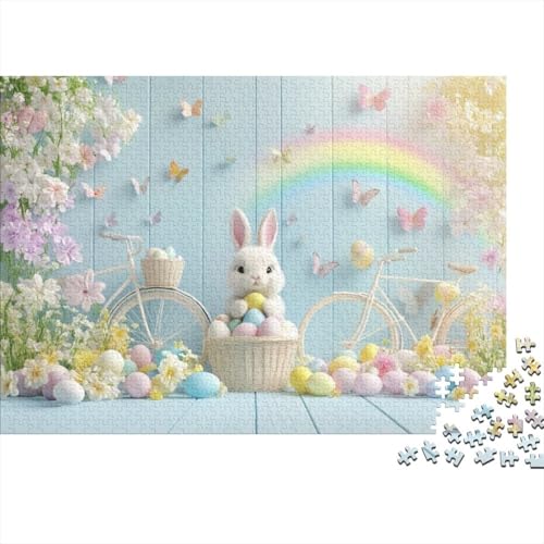Easter Bunny Puzzles Für Erwachsene 1000 1000-teilige Puzzles Stressabbauende Puzzles 1000-teilige Puzzles Spielzeug Und Spiele 1000pcs (75x50cm) von KHHKJBVCE