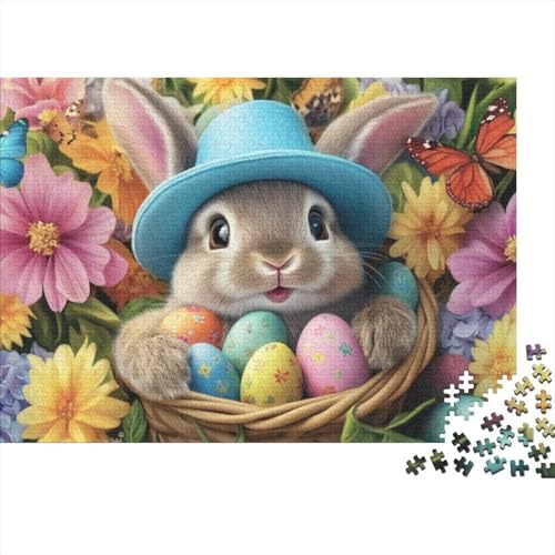 Easter Bunny Puzzles Für Erwachsene 1000 Puzzles Mit 1000 Teilen Heimdekorationspuzzle 1000 Puzzles Für Erwachsene Spielzeug Und Spiele 1000pcs (75x50cm) von KHHKJBVCE
