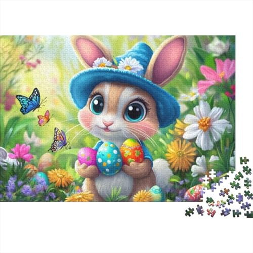 Easter Bunny Puzzles Für Erwachsene 1000 Puzzles Mit 1000 Teilen Stressabbauende Puzzles 1000 Puzzles Für Erwachsene Spielzeug Und Spiele 1000pcs (75x50cm) von KHHKJBVCE