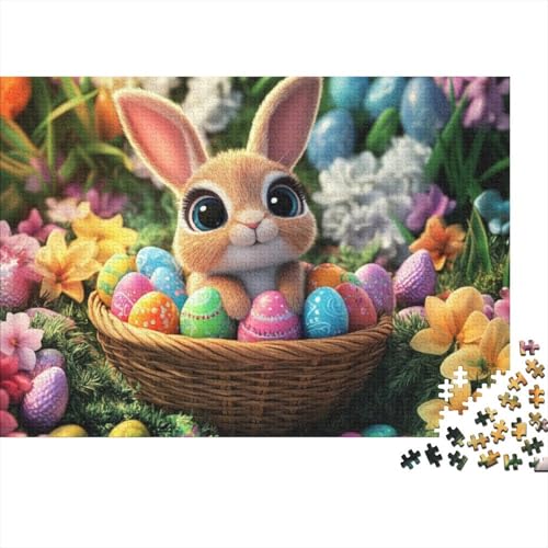 Easter Bunny and Eggs Puzzles Für Erwachsene 1000 1000-teilige Puzzles Lernspiele Für Erwachsene 1000 Puzzles Für Erwachsene Für Erwachsene Und Kinder Ab 12 Jahren 1000pcs (75x50cm) von KHHKJBVCE