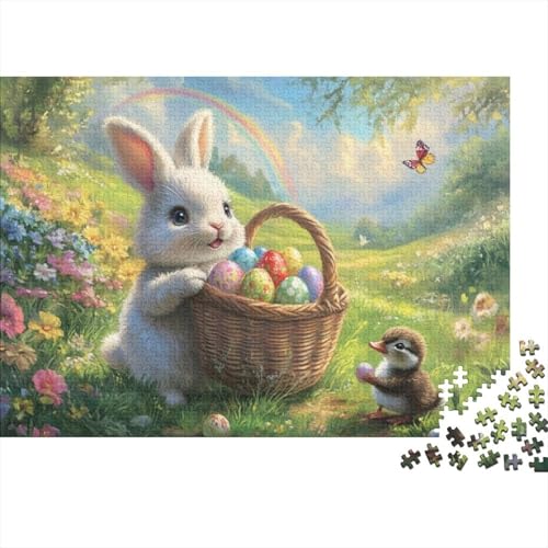 Easter Bunny and Eggs Puzzles Für Erwachsene 1000 1000-teilige Puzzles Lernspiele Für Erwachsene 1000-teilige Puzzles Für Erwachsene Und Kinder Ab 12 Jahren 1000pcs (75x50cm) von KHHKJBVCE