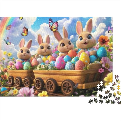 Easter Bunny and Eggs Puzzles Für Erwachsene 1000 Puzzles 1000 Teile Impossible Puzzle 1000 Puzzles Für Erwachsene Spielzeug Und Spiele 1000pcs (75x50cm) von KHHKJBVCE