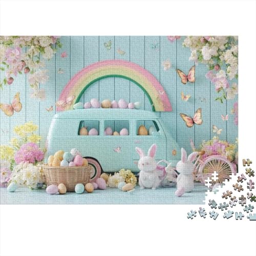 Easter Bunny and Eggs Puzzles Für Erwachsene 1000 Puzzles 1000 Teile Lernspiele Für Erwachsene 1000 Puzzles Für Erwachsene Für Erwachsene Und Kinder Ab 12 Jahren 1000pcs (75x50cm) von KHHKJBVCE