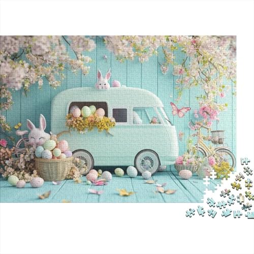 Easter Bunny and Eggs Puzzles Für Erwachsene 1000 Puzzles Mit 1000 Teilen Anspruchsvolle Puzzles Für Erwachsene 1000 Puzzles Für Erwachsene Spielzeug Und Spiele 1000pcs (75x50cm) von KHHKJBVCE