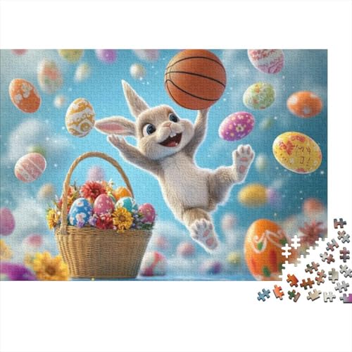 Easter Bunny and Eggs Puzzles Für Erwachsene 1000 Puzzles Mit 1000 Teilen Familienpuzzlespielzeug 1000 Puzzles Für Erwachsene Spielzeug Und Spiele 1000pcs (75x50cm) von KHHKJBVCE