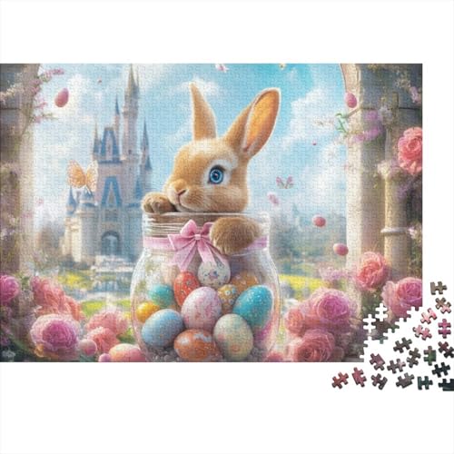 Easter Bunny and Eggs Puzzles Für Erwachsene 1000 Puzzles Mit 1000 Teilen Heimdekorationspuzzle 1000 Puzzles Für Erwachsene Für Erwachsene Und Kinder Ab 12 Jahren 1000pcs (75x50cm) von KHHKJBVCE