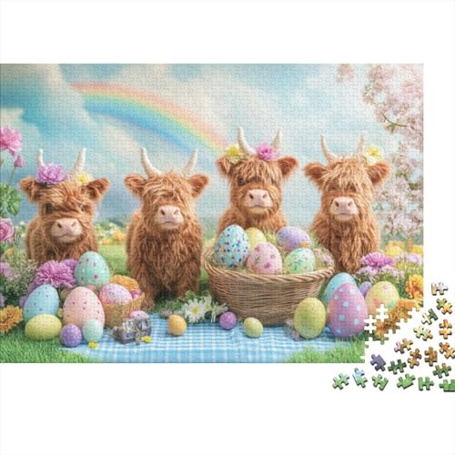 Easter Egg Puzzles Für Erwachsene 1000 1000-teilige Puzzles Impossible Puzzle 1000-teilige Puzzles Spielzeug Und Spiele 1000pcs (75x50cm) von KHHKJBVCE