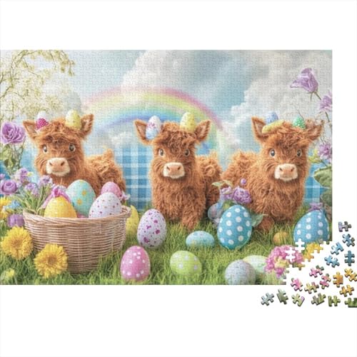 Easter Egg Puzzles Für Erwachsene 1000-teilige Puzzles Impossible Puzzle 1000 Puzzles Für Erwachsene Spielzeug Und Spiele 1000pcs (75x50cm) von KHHKJBVCE