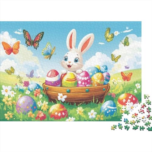 Easter Eggs and Rabbit Puzzles Für Erwachsene 1000 1000-teilige Puzzles Lernspiele Für Erwachsene 1000 Puzzles Für Erwachsene Für Erwachsene Und Kinder Ab 12 Jahren 1000pcs (75x50cm) von KHHKJBVCE