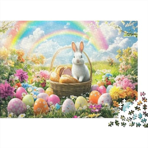 Easter Eggs and Rabbit Puzzles Für Erwachsene 1000 Puzzles 1000 Teile Impossible Puzzle 1000 Puzzles Für Erwachsene Für Erwachsene Und Kinder Ab 12 Jahren 1000pcs (75x50cm) von KHHKJBVCE