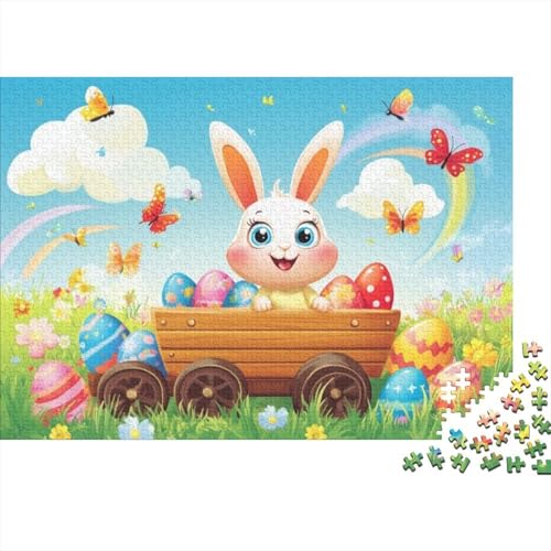 Easter Eggs and Rabbit Puzzles Für Erwachsene 1000 Puzzles 1000 Teile Impossible Puzzle 1000 Puzzles Für Erwachsene Für Erwachsene Und Kinder Ab 12 Jahren 1000pcs (75x50cm) von KHHKJBVCE