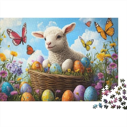 Easter Sheep Puzzles Für Erwachsene 1000 1000-teilige Puzzles Familienpuzzlespielzeug 1000-teilige Puzzles Spielzeug Und Spiele 1000pcs (75x50cm) von KHHKJBVCE