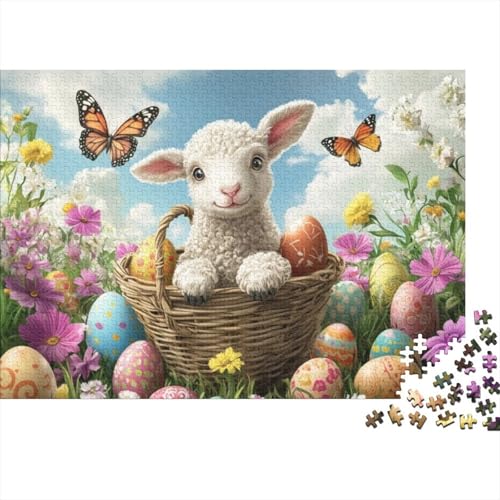 Easter Sheep Puzzles Für Erwachsene 1000 Puzzles 1000 Teile Lernspiele Für Erwachsene 1000 Puzzles Für Erwachsene Und Kinder Ab 12 Jahren 1000pcs (75x50cm) von KHHKJBVCE
