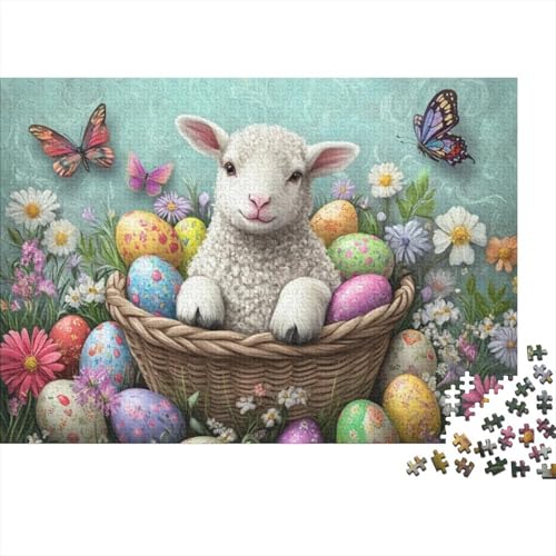 Easter Sheep Puzzles Für Erwachsene 1000 Puzzles 1000 Teile Lernspiele Für Erwachsene 1000 Puzzles Für Erwachsene Und Kinder Ab 12 Jahren 1000pcs (75x50cm) von KHHKJBVCE