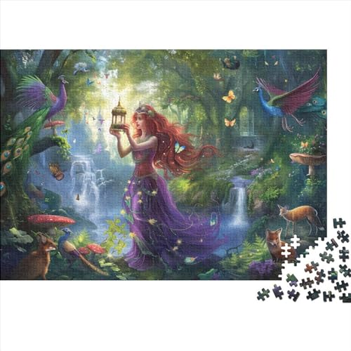 Fairy Princess 1000-teiliges Puzzle Für Erwachsene, Kunstpuzzle, 1000-teiliges Puzzle, 1000-teiliges Puzzle, Künstlerische Dekorationen, Geeignet Für Kinder Ab 12 Jahren 1000pcs (75x50cm) von KHHKJBVCE