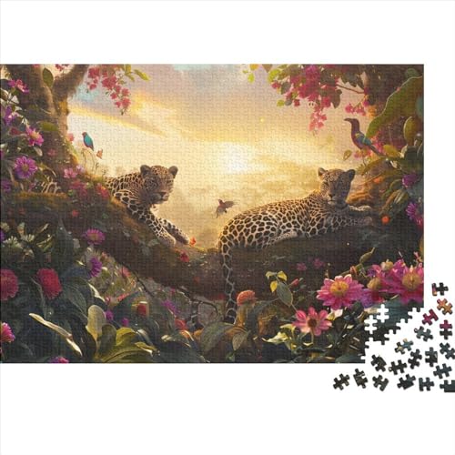 Leopard 1000-teiliges Puzzle Für Erwachsene, Kunstpuzzle, 1000-teiliges Puzzle, 1000-teiliges Puzzle, Anspruchsvolles Puzzle, Geeignet Für Kinder Ab 12 Jahren 1000pcs (75x50cm) von KHHKJBVCE