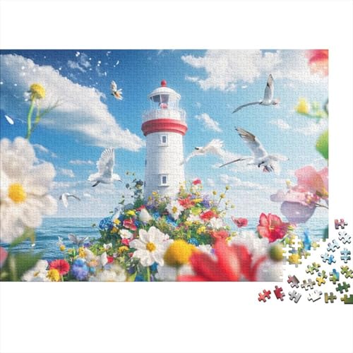 Lighthouse 1000-teilige Puzzles Für Erwachsene 1000-teilige Puzzles Heimdekorationspuzzle 1000 Puzzles Für Erwachsene Für Erwachsene Und Kinder Ab 12 Jahren 1000pcs (75x50cm) von KHHKJBVCE