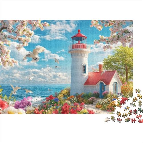 Lighthouse 1000-teilige Puzzles Für Erwachsene 1000-teilige Puzzles Heimdekorationspuzzle 1000-teilige Puzzles Für Erwachsene Und Kinder Ab 12 Jahren 1000pcs (75x50cm) von KHHKJBVCE