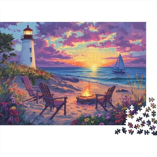 Lighthouse 1000-teilige Puzzles Für Erwachsene Puzzles 1000 Teile Heimdekorationspuzzle 1000 Puzzles Für Erwachsene Für Erwachsene Und Kinder Ab 12 Jahren 1000pcs (75x50cm) von KHHKJBVCE