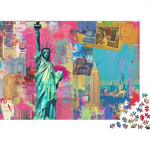 New York Statue of Liberty (4) Puzzle Mit 1000 Teilen Für Erwachsene. Puzzle Mit 1000 Teilen. Anspruchsvolle Puzzles Für Erwachsene. Puzzle Mit 1000 Teilen Für Erwachsene Und Kinder Ab 12 Jahren 1000p von KHHKJBVCE