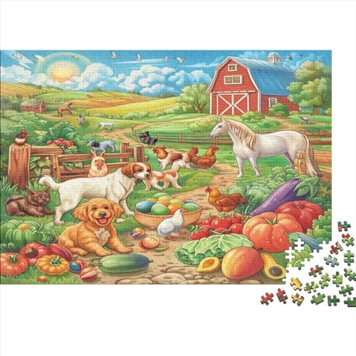 Nice Farm Scene Puzzle 1000 Teile Puzzle Für Erwachsene Puzzles Für Erwachsene 1000 Teile Puzzle Holzpuzzles Anspruchsvolles Puzzle Geeignet Für Kinder Ab 12 Jahren 1000pcs (75x50cm) von KHHKJBVCE