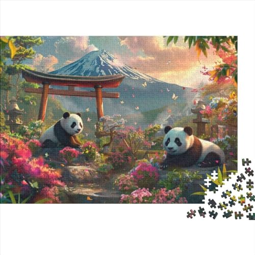 Panda in The Garden Puzzles Für Erwachsene, 1000 Teile, Kunstpuzzle, 1000 Teile Puzzle, Holzpuzzles, Einzigartige Denkaufgabe, Geeignet Für Kinder Ab 12 Jahren 1000pcs (75x50cm) von KHHKJBVCE