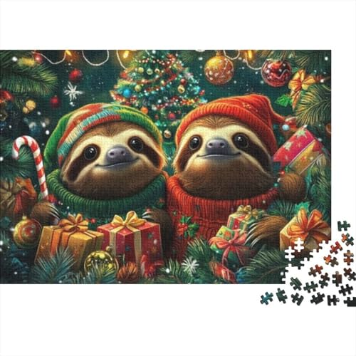 Puzzle 1000 Teile Für Erwachsene Puzzle Für Erwachsene 1000 Teile Christmas Otter Puzzle-Lernspiele Sloth Heimdekorations-Puzzle 1000 Teile 1000pcs (75x50cm) von KHHKJBVCE