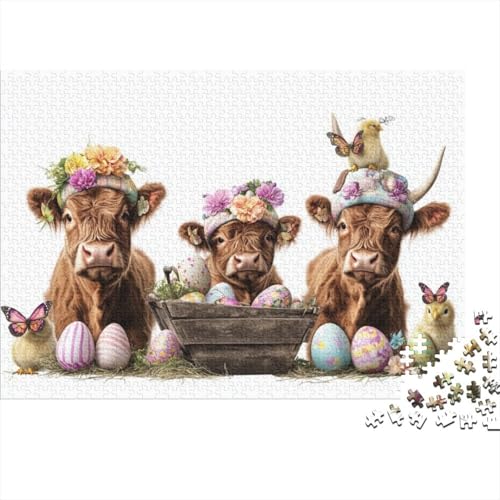 Puzzle 1000 Teile Für Erwachsene Puzzle Für Erwachsene 1000 Teile Highland Cattle Puzzle-Lernspiele Highland Cow Heimdekorations-Puzzle 1000 Teile 1000pcs (75x50cm) von KHHKJBVCE