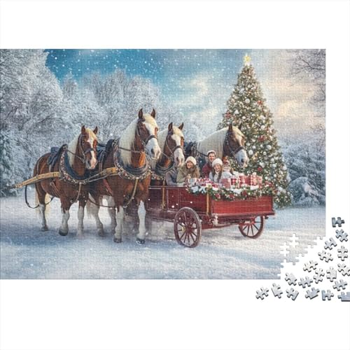 Puzzles 1000 Teile Für Erwachsene Christmas Carriage Puzzle Mit 1000 Teilen. Anspruchsvolles Spiel 1000pcs (75x50cm) von KHHKJBVCE