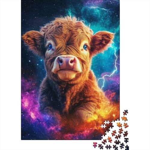 Puzzles Für Erwachsene 1000 Cute Highland Cow Baby Puzzles 1000 Teile Anspruchsvolles Spiel 1000pcs (75x50cm) von KHHKJBVCE