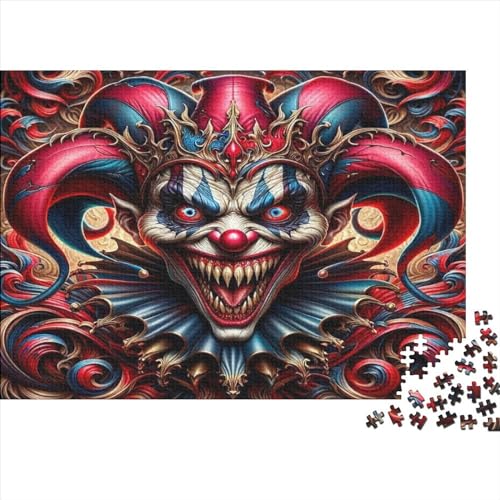 Scary Clown Puzzle 1000 Teile Erwachsene Puzzles Kunstpuzzle 1000 Teile Puzzles Puzzles 1000 Teile Familienstress Abbauen Geeignet Für Kinder Ab 12 Jahren 1000pcs (75x50cm) von KHHKJBVCE